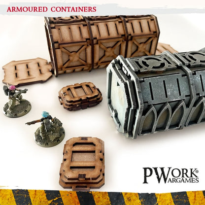 MDF Terrain Scenery - Armored Containers