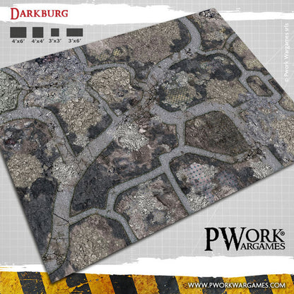 Battle Mat - Neoprene Wargames Mat - Darkburg (22x30'')