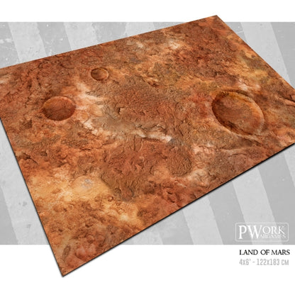 Battle Mat - Neoprene Wargames Mat - Lands of Mars (22x30'')