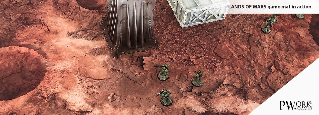 Battle Mat - Neoprene Wargames Mat - Lands of Mars (22x30'')