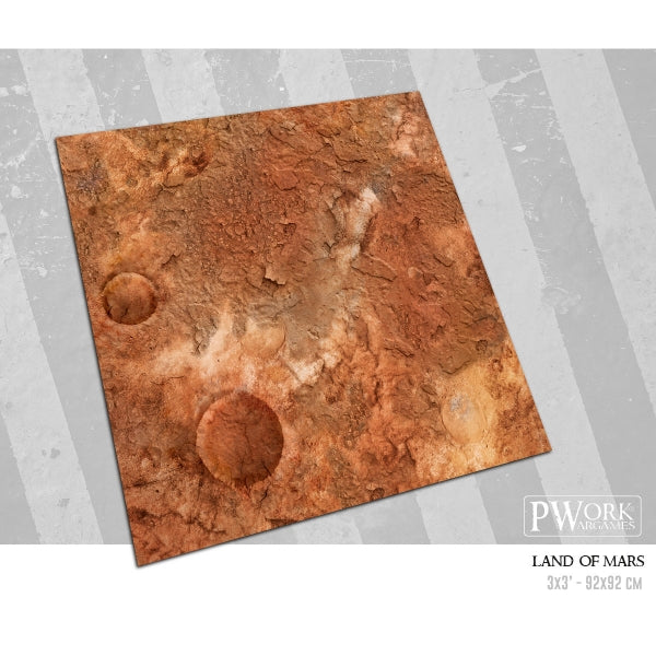 Battle Mat - Neoprene Wargames Mat - Lands of Mars (22x30'')