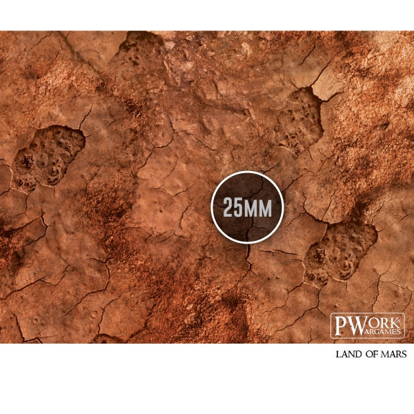 Battle Mat - Neoprene Wargames Mat - Lands of Mars (22x30'')