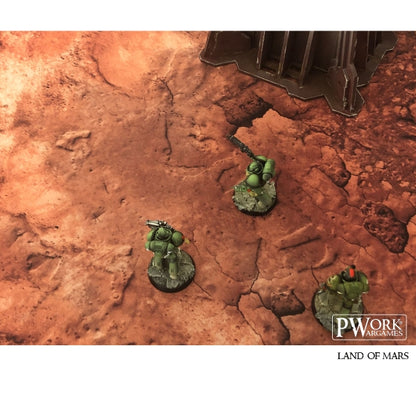 Battle Mat - Neoprene Wargames Mat - Lands of Mars (22x30'')