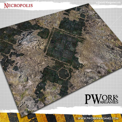 Battle Mat - Neoprene Wargames Mat - Necropolis (44x60'')