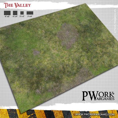 Battle Mat - PVC Wargames Mat - The Valley (44x60'')