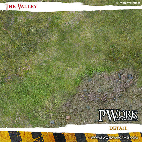 Battle Mat - PVC Wargames Mat - The Valley (44x60'')