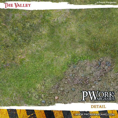 Battle Mat - PVC Wargames Mat - The Valley (44x60'')