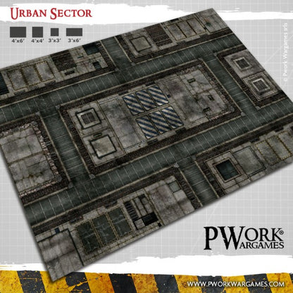 Battle Mat - PVC Wargames Mat - Urban Sector (22x30'')