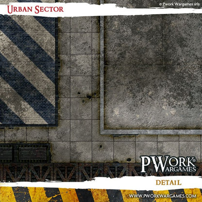 Battle Mat - PVC Wargames Mat - Urban Sector (22x30'')