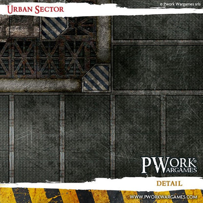 Battle Mat - PVC Wargames Mat - Urban Sector (22x30'')