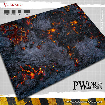 Battle Mat - Neoprene Wargames Mat - Volkano (22x30'')