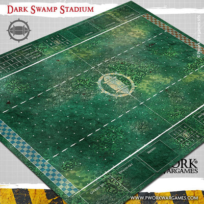 Blood Bowl Fantasy Football Neoprene Game Mat - Dark Swamp