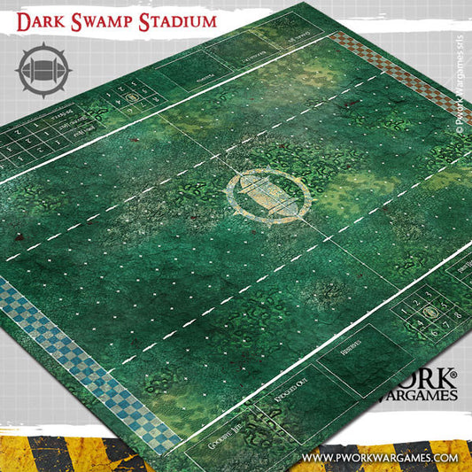 Blood Bowl Fantasy Football Neoprene Game Mat - Dark Swamp