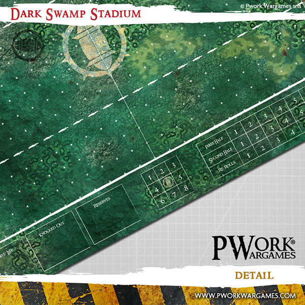 Blood Bowl Fantasy Football Neoprene Game Mat - Dark Swamp