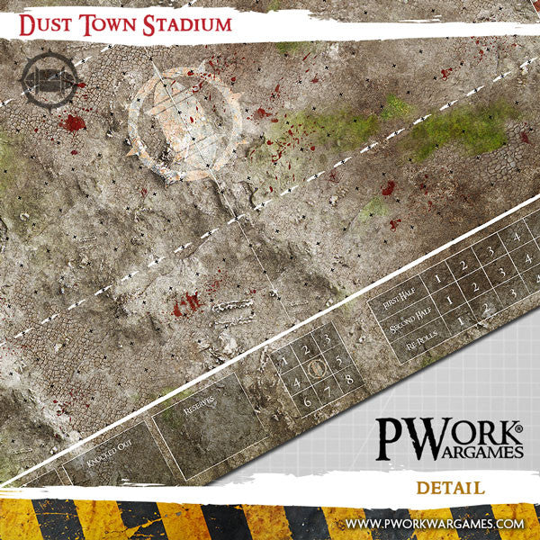 Blood Bowl Fantasy Football Neoprene Game Mat - Dust Town