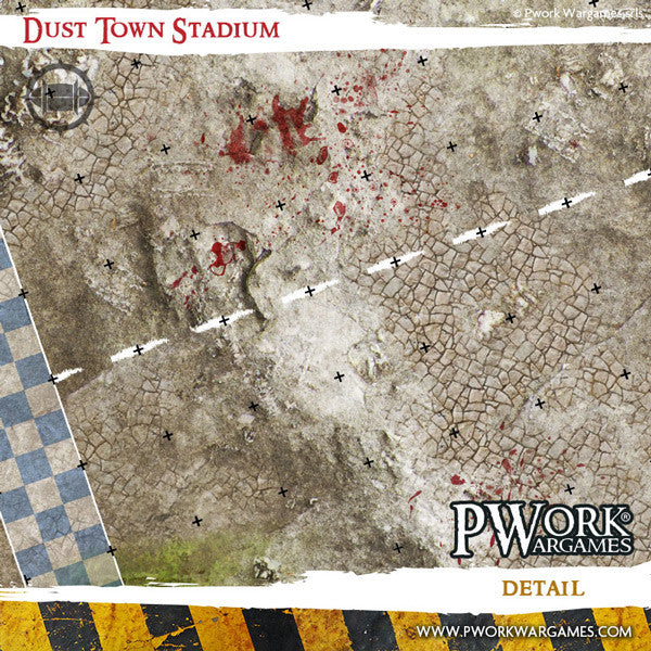 Blood Bowl Fantasy Football Neoprene Game Mat - Dust Town