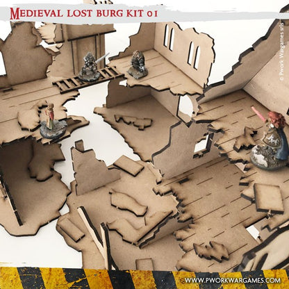 MDF Terrain Scenery - Medieval Lost Burg 01