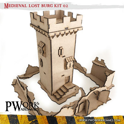 MDF Terrain Scenery - Medieval Lost Burg 02