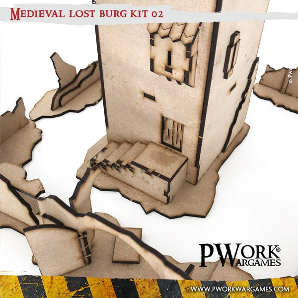 MDF Terrain Scenery - Medieval Lost Burg 02