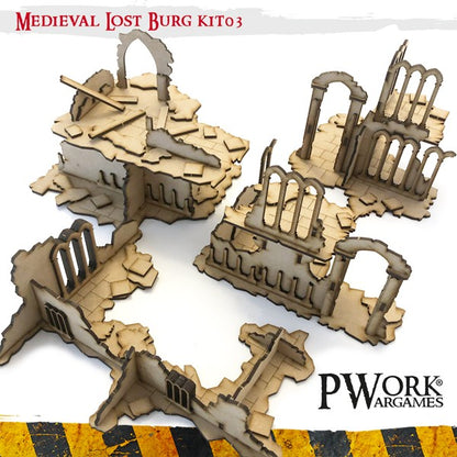 MDF Terrain Scenery - Medieval Lost Burg 03