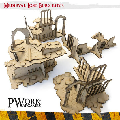 MDF Terrain Scenery - Medieval Lost Burg 03