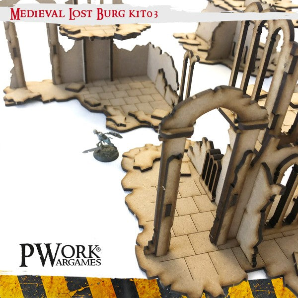 MDF Terrain Scenery - Medieval Lost Burg 03