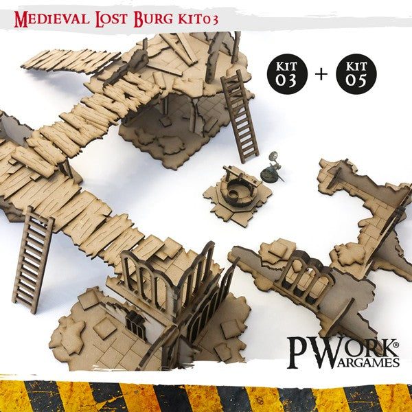 MDF Terrain Scenery - Medieval Lost Burg 03