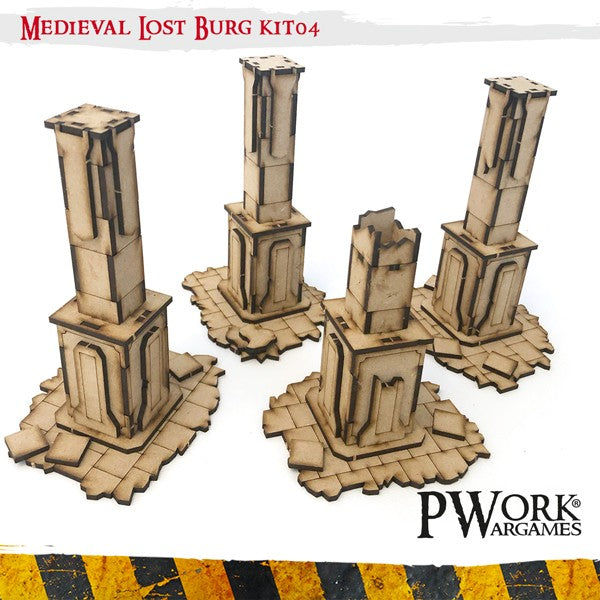 MDF Terrain Scenery - Medieval Lost Burg 04