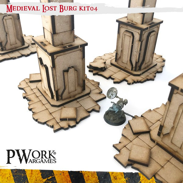 MDF Terrain Scenery - Medieval Lost Burg 04