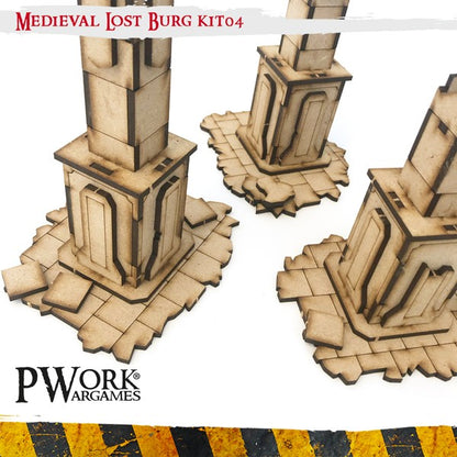 MDF Terrain Scenery - Medieval Lost Burg 04