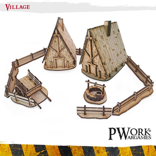 MDF Terrain Scenery - Medieval Village