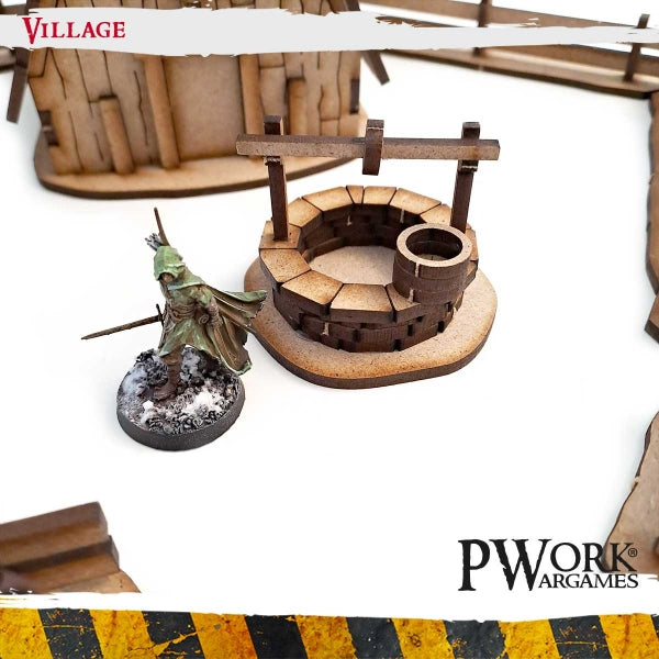 MDF Terrain Scenery - Medieval Village