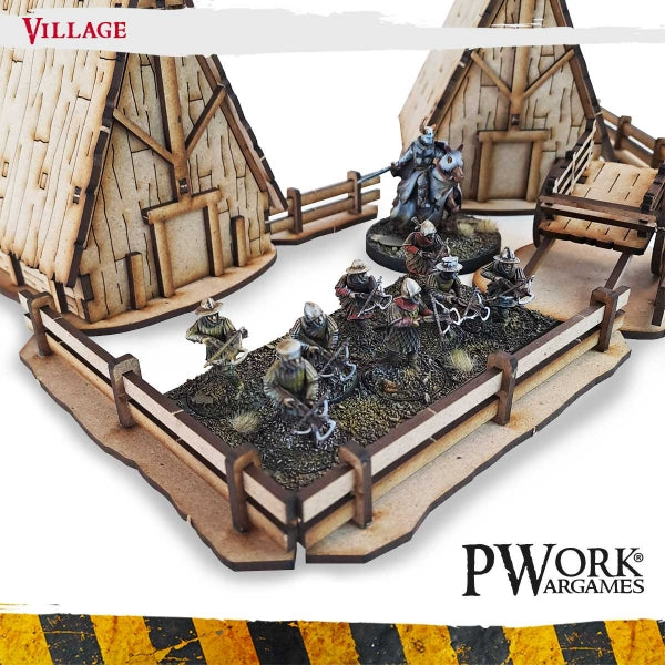 MDF Terrain Scenery - Medieval Village