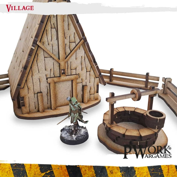MDF Terrain Scenery - Medieval Village
