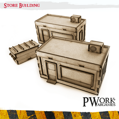 MDF Terrain Scenery - Modern City Store Buildings