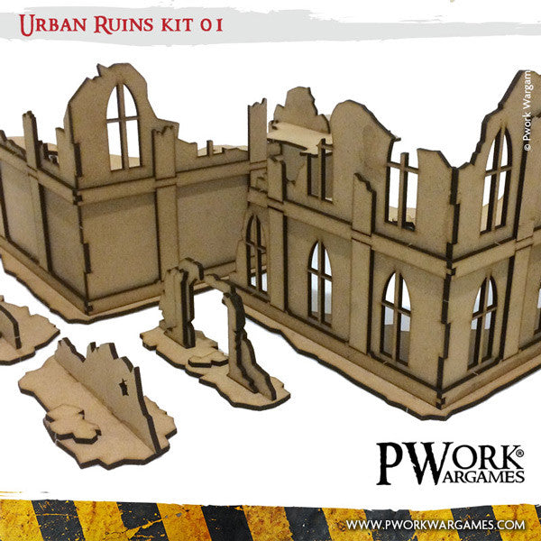 MDF Terrain Scenery - Urban Ruins 01