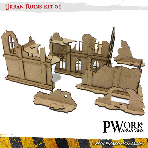 MDF Terrain Scenery - Urban Ruins 01