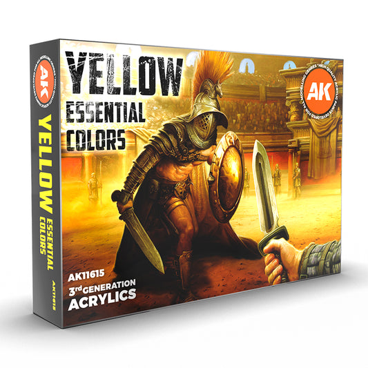 AK Interactive 3GEN Yellow Essential Colors Set