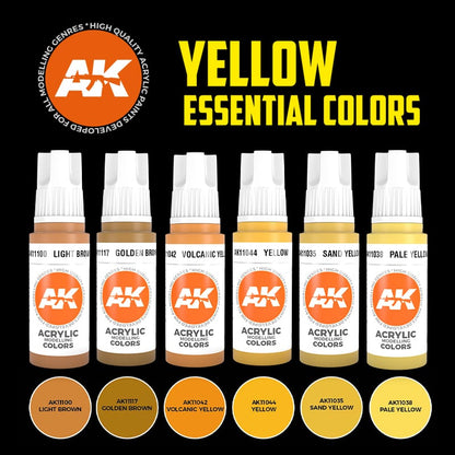 AK Interactive 3GEN Yellow Essential Colors Set