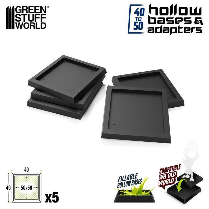 Square Plastic Base Adapters - 40mm to 50mm