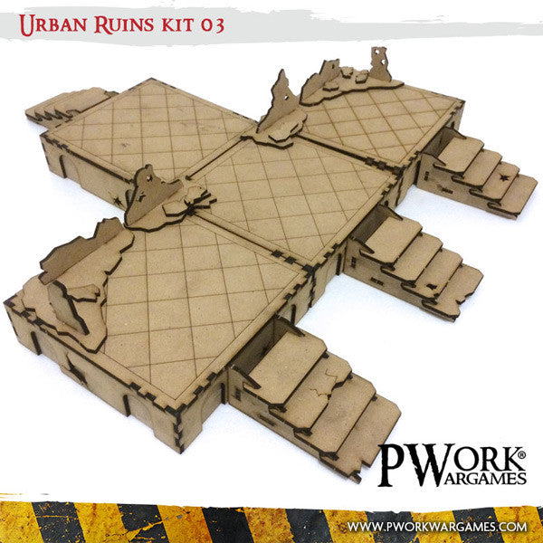 MDF Terrain Scenery - Urban Ruins 03