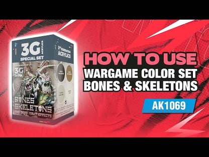 AK Interactive Wargame 3GEN Color Set: Bones and Skeletons