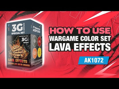 AK Interactive Wargame 3GEN Color Set: Lava Effects