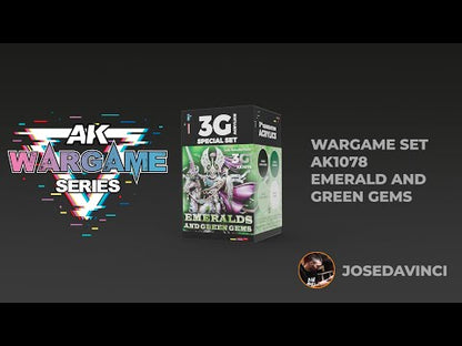 AK Interactive Wargame 3GEN Color Set: Emeralds and Green Gems
