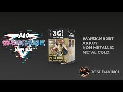 AK Interactive Wargame 3GEN Color Set: Non Metallic Metal Gold