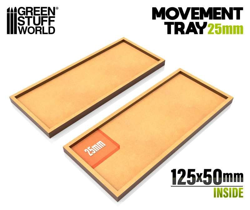 Wargaming Movement Trays - Rectangular Formation 125x50mm