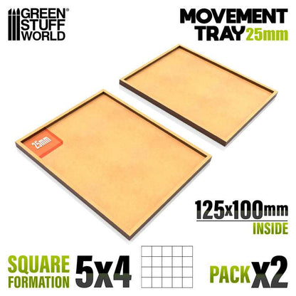 Wargaming Movement Trays - Rectangular Formation 125x100mm