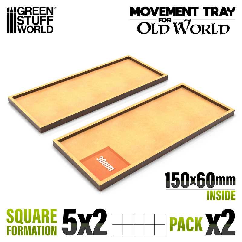 Wargaming Movement Trays - Rectangular Formation 150x60mm