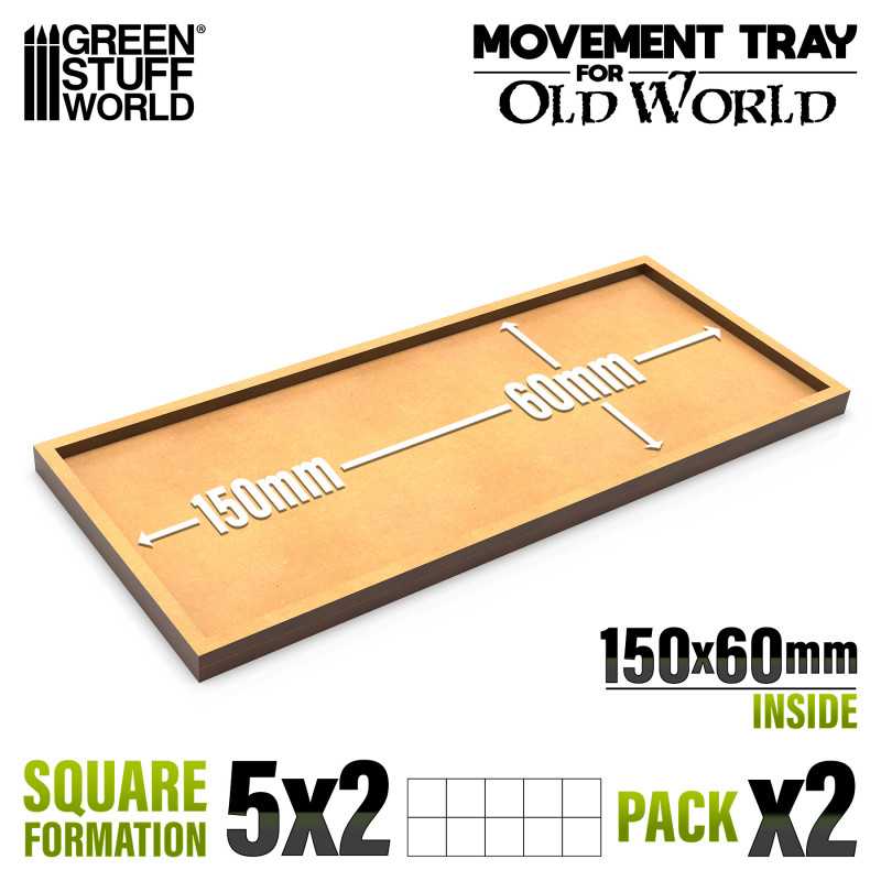 Wargaming Movement Trays - Rectangular Formation 150x60mm